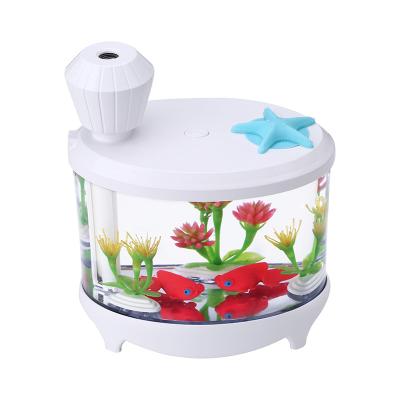 China New Arrival Colorful Light Humidifier Mini Fish Tank Humidifier Usb Anion Comfortable Soothe Feel With Led Light for sale