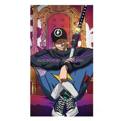 China Washable custom design naruto anime cartoon logo 3d carpet shape abstract rugs small magic rugs for sale