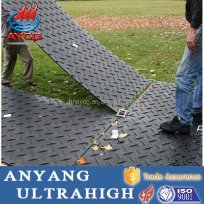 China Wear Resistance Uhmwpe Temporary Ground Protection System Mat HDPE Access Lawn Road Crane Outrigger Mat for sale