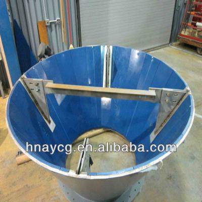 China UHMWPE UHMW Polyethylene Plastic Chute Liner For Concrete Mixer for sale