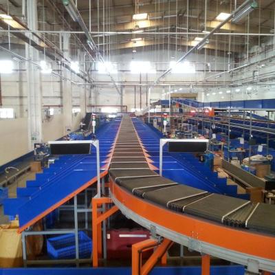 China Heat Resistant Cross Belt Sorting Separate Conveyor Machine For Clothes Shoes Boxes Express Sorting for sale