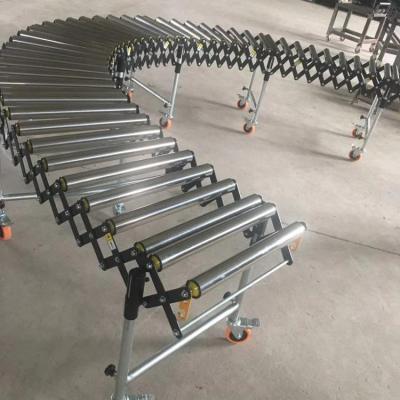 China Fire Resistant Flexible Loading Conveyor / Flexible Roller Conveyor /Unloading Conveyor With No Power for sale