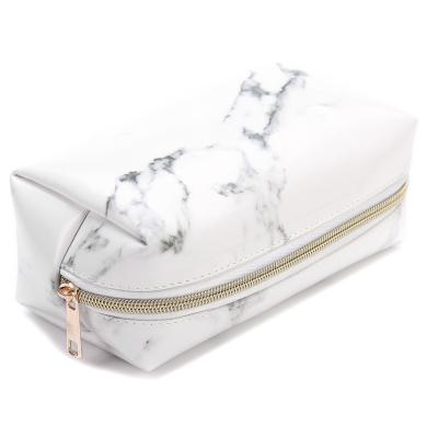 China NATIONAL Black Marble Cosmetic Case Large Capacity Bag Kit Makeup Zipper Bag Waterproof Pouch For Cosmetics Tools for sale