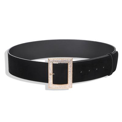 China Custom Made Leisure Durable Belt Dress Belts For Black Luxury Fancy Buckle Fashion Lady Women's Jewelry Rhinestone Wide Belt BG-1920 for sale