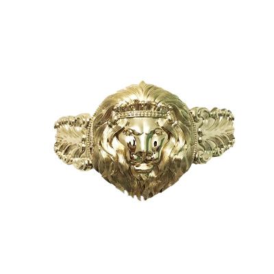 China Durable Golden Lion Head Woman Fashion Waistband 080 Leisure Designer Elastic Waistband for sale