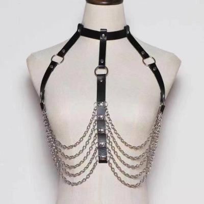 China Body harness many models in new black good quality leather belt women body harness woman for sale