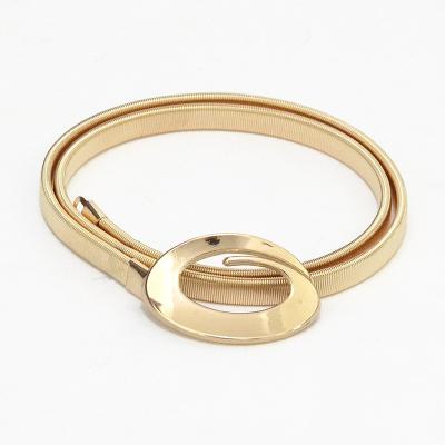 China New metal ladies chain woman spring belt wild letter g waist chain buckles elastic chain belt belt head bg-517 for sale