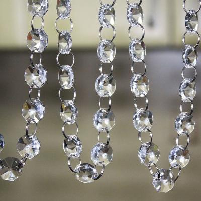 China 14mm Acrylic Pearl Chain for Wedding Decoration Prism Pearl Chain Wedding Crystal Garland, Christmas Tree Hung Strands for sale