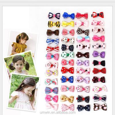 China Cute fashionable classic baby hairpin joker cute bow fan kids hair accessory children matching HC004 for sale