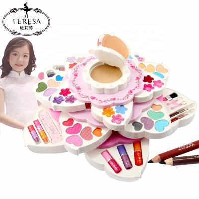 China Cute Blooming Flower Cosmetic Toys Make Up Mirror Makeup Set Set Kor Children 30x14x30cm for sale