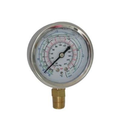 China Chinese Pressure Gauge Manufacturer Bottom Connection Freon Pressure Gauge For Refrigeration Equipment for sale