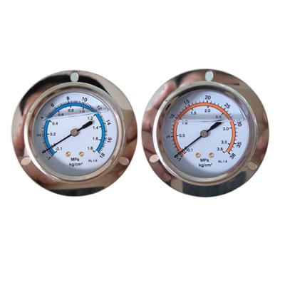 China High Quality Stainless Steel Case Stainless Steel Case Freon Refrigeration Pressure Gauge for sale