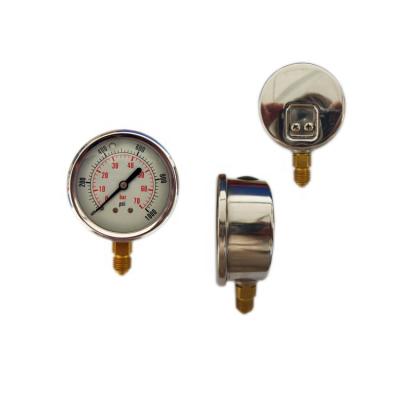 China Oil Filled Gauge For Cast Iron Natural Gas Brass Multifunctional Pressure Gauge Cast Brass Oil Filled Gauge for sale