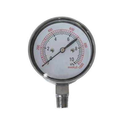 China Brass Steel Case Good Quality Internal Bottom Connection 1.0% Accuracy Low Pressure Gauge for sale