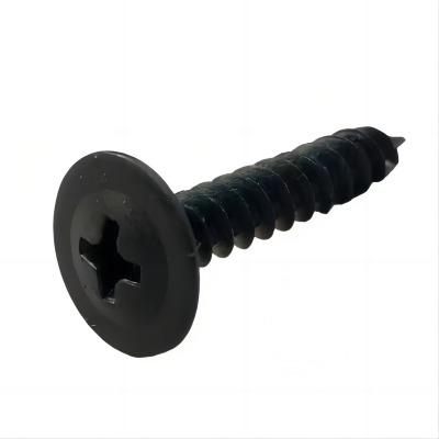 China Custom Pan M6 M8 Din7505 Carbon Steel Phillips Head Screw Wafer Head Self Drilling Screws Truss Head Screw Black for sale