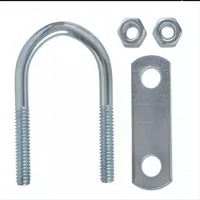 China Custom Galvanized Stainless Steel U Bolt Auto Part Trailer U Bolt Nut Pipe Hold Down High Strength Stainless Steel U Bolt for sale