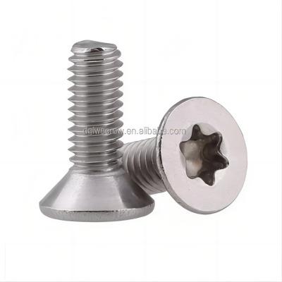 China SS304 m2 M4 M6 flat cnc torx screws custom stainless steel screws tocx pan head hot selling torx screws for sale