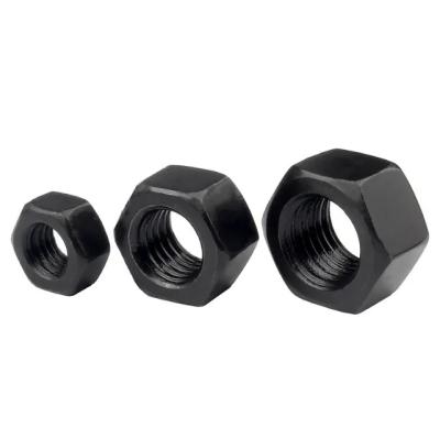 China Low density; heavy hexagon nuts etc. 2022 New Design Custom 1/4 Hex Nut Hardware Hex Nut High Strength Black Carbon Steel for sale