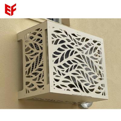 China Home Metal Shell Custom Each Side AC Protective Cover Disassembled Freight-Save Aluminum Unit Indoor Outdoor Air Conditioner Cover for sale