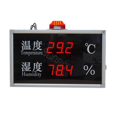 China Large temperature and humidity display humidity and temperature display panel with sound alarm remote control free software for sale