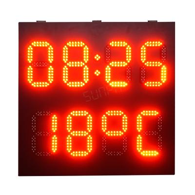 China GPS Digital LED Outdoor Clock Display LED Temperature Clock Time Date Date Temperature Sign for sale