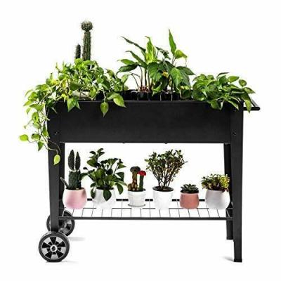 China New Durable Style Raised Garden Planter Box With Legs Outdoor Metal Raised Garden Bed On for sale