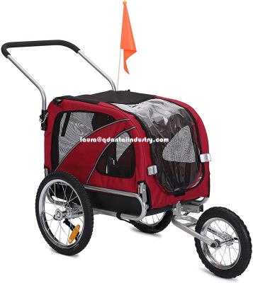 China MEDIUM Small Animals Dog Bike Trailer & Stroller Pet Bicycle Trailer Jogger (Red) To Germany for sale