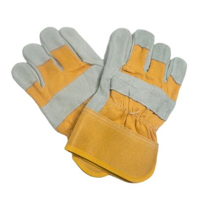 China High Quality Anti-smash Safety Scratch Back Cuff Connected Palm Mittens Importers Leather Work Mitts for sale