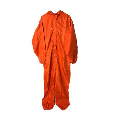 China Cotton Men And Women Working Orange Suits Low Price Safety Hooded Clothing for sale