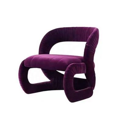 China Purple Storage Designer Lounge Chair Modern Design Luxury Leisure Office Chair for sale