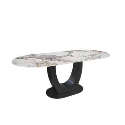 China (Other) Chinese Style Adjustable Dining Table and Chairs Dining Table Sets Natural Marble for sale