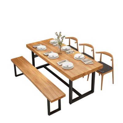 China (Other)Adjustable outdoor wood carving dining table set restaurant table long dining table with bench for sale