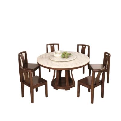 China Walnut Table Solid Wood Beige Folding Dining Table (Other) Adjustable Kitchen Dining Room With Chairs Marble Wood for sale