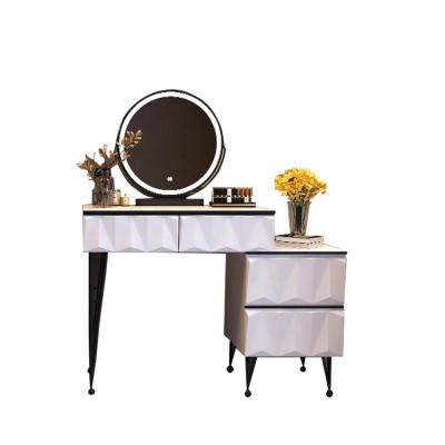 China (Others) New Modern Design Adjustable Unique MDF Make Up Elegant Dresser Vanity Dresser Table Set With LED for sale