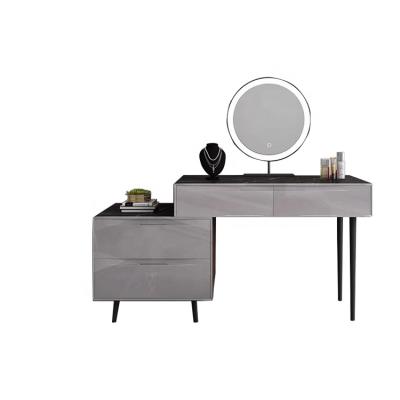 China (Other) Adjustable Nordic Modern Minimalist Delicate Marble Dresser With Love Chair And Dial Dresser Mirror for sale