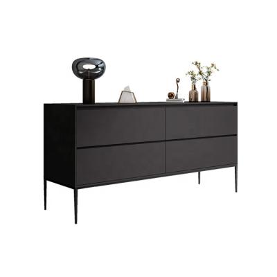 China (Other) Hot Sales Bedroom Hotel Black Cabinet Modern Design Storage Adjustable Wooden Sideboard for Wholesale for sale