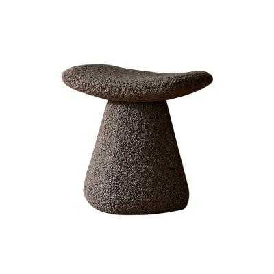 China Removable Luxury Kid Living Room Pouf Stool Cover Modern Gray Velvet Fabric Stool For Footstool for sale