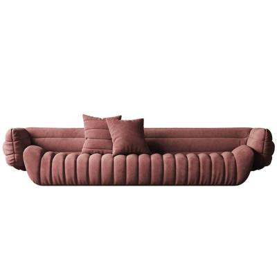 China Modern Design Slipcovered Style Modern Nordic Living Room Furniture Pink Sofa 4 Seater Couch Sofa for sale