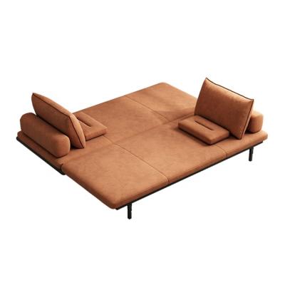 China Low MOQ High Quality Slipcovered Modern Design Fabric Sofa Bed With Metal Legs for sale