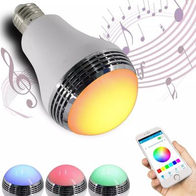 China Modern Wireless Remote Smart Bulb Multi Color Music Speaker E27 RGB Lamp Music Speaker 4.0 Smart Led Bulb Light 4.0 for sale