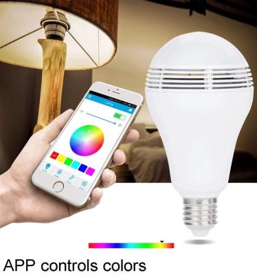 China Modern Remote Control Smart Color Changing E27 LED Bulb Music Speaker With Lamp Remote Control for sale