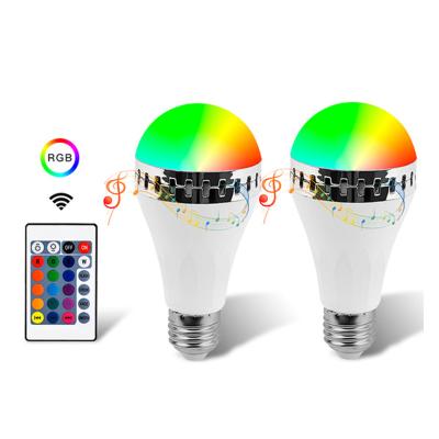 China Modern Smart WIFI LED Light Bulb E27 LED RGB Light Bulb Music Lamp Music Song Dimmable Led Audio Speaker for sale