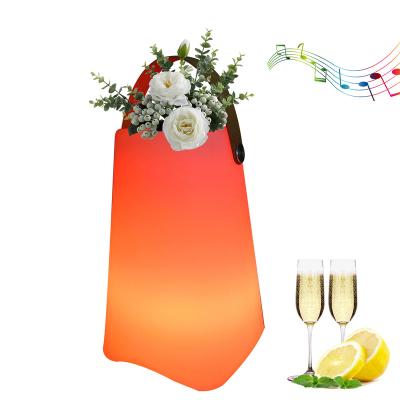 China Factory modern outdoor portable wholesale party camping clear acrylic plastic ice bucket led lighted ice bucket speaker for sale