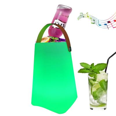 China Modern Plastic Color Modification Bars Nightclubs Champagne Beer Led Wireless Ice Bucket Speakers for sale