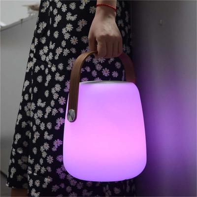 China Modern wireless indoor outdoor camping music lantern table speaker LED light portable remote control speaker light for sale