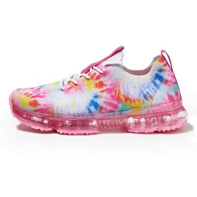 China Fashion Trend Digital Printing Top Quality Ladies Casual Sport Air Cushion Shoes Knitted Breathable Upper for sale