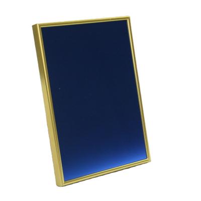 China Hotel Blue Colored Mirror Reflective Multiple Size Polished Stainless Steel Plates for sale