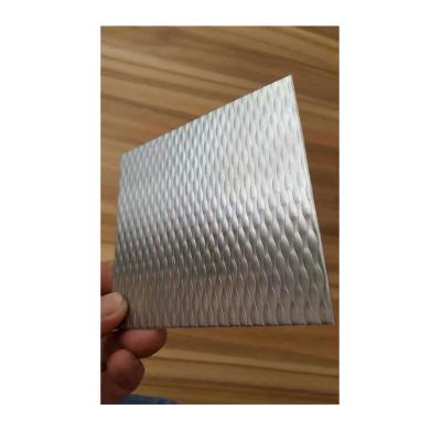 China Hotel 304 Stainless Steel 316L Pattern Plate Etching Embossed Finished Stainless Steel Diamond Shape Plate for sale