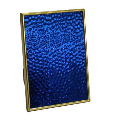 China Hotel Decorative Sapphire Blue Color Stamped Stainless Steel Panel Sheet for sale