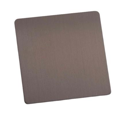 China Hotel 316 Hairline 430 304 201 Dark Brown Cold Rolled Colored Stainless Steel Sheet for sale